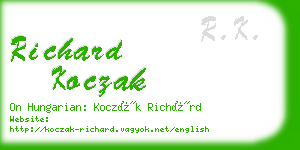 richard koczak business card